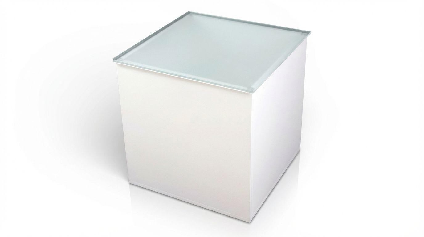 Tische mieten & vermieten - LED Loungetisch mieten – Beleuchteter Beistelltisch (Akkubetrieb) mit Glasplatte in Wuppertal