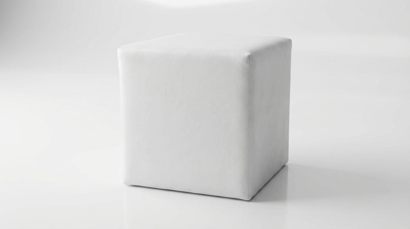 Loungemöbel mieten & vermieten - Sitzwürfel mieten – Weißer Loungecube (45×45 cm) aus Kunstleder in Wuppertal
