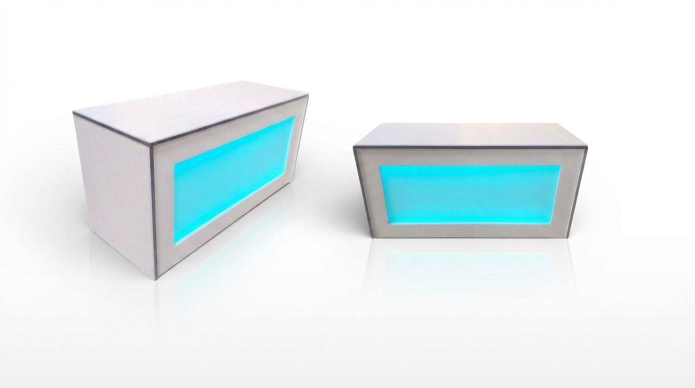 Bar Theke mieten & vermieten - LED Bar mieten – Modulare Leuchttheke mit Farbwechsel & Fernbedienung in Wuppertal