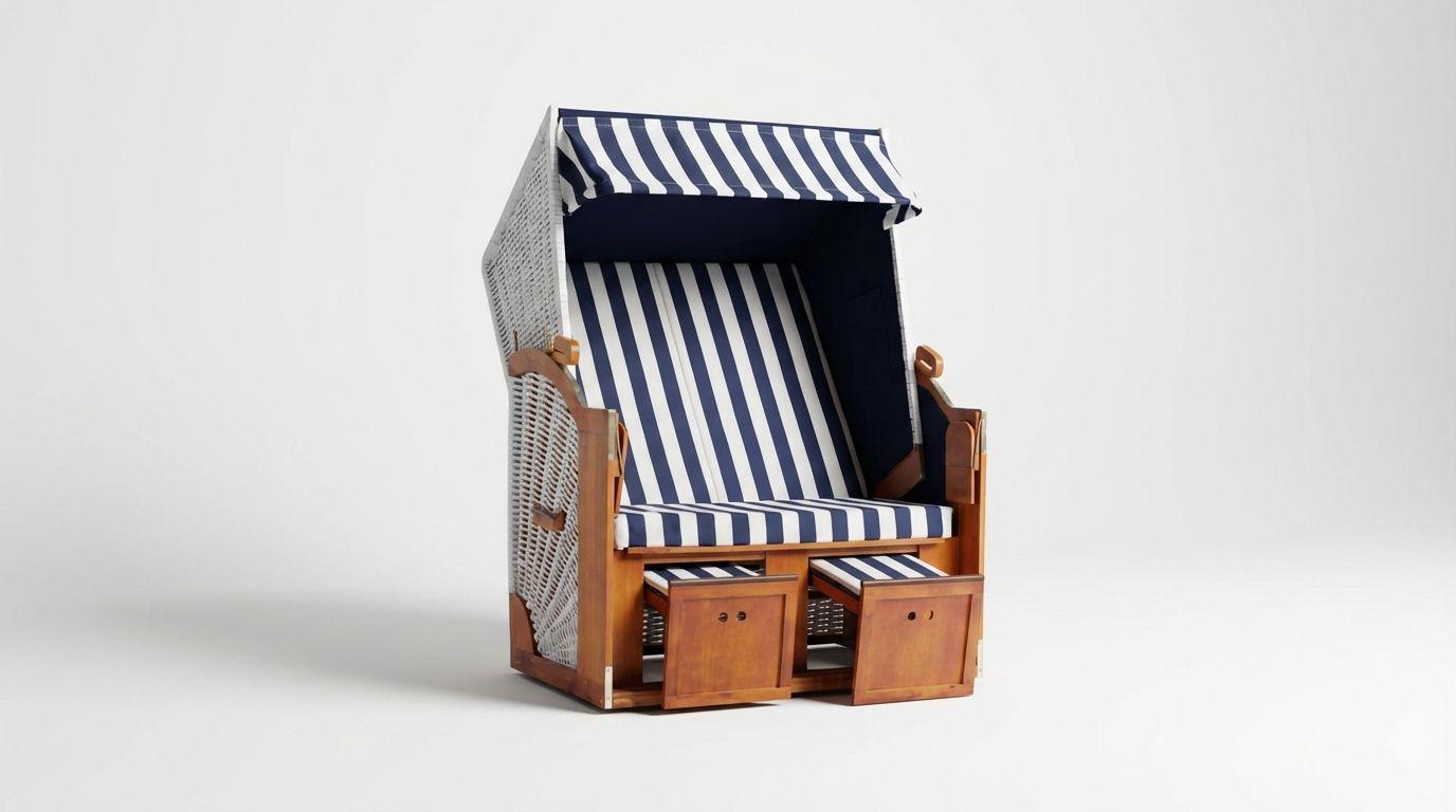 Strandkorb mieten & vermieten - Ostsee-Strandkorb mieten – Exklusiver Zweisitzer mit Fußstützen für Events in Wuppertal