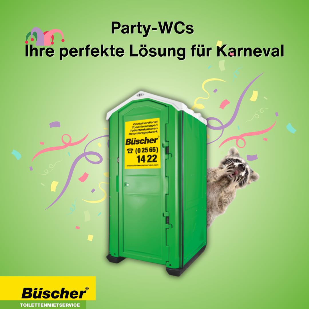 Toilettenkabine mieten & vermieten - Party WC "Waschbär-VIP" in Heek
