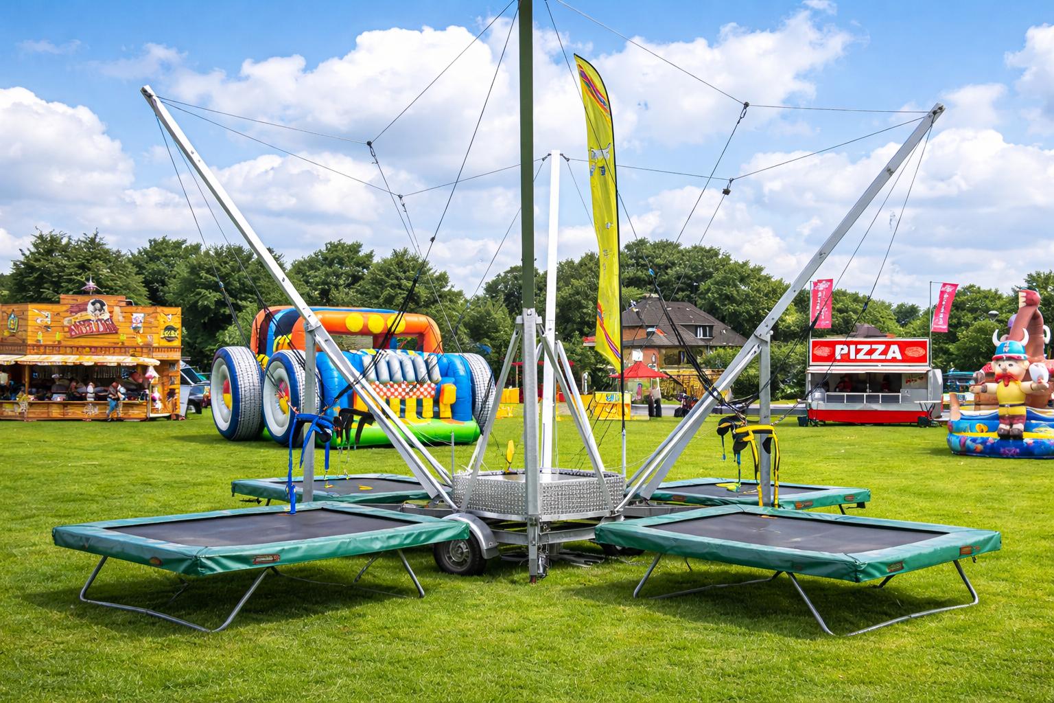 Trampoline mieten & vermieten - Vierer Trampolin – Quadro Jump mieten in Bramsche