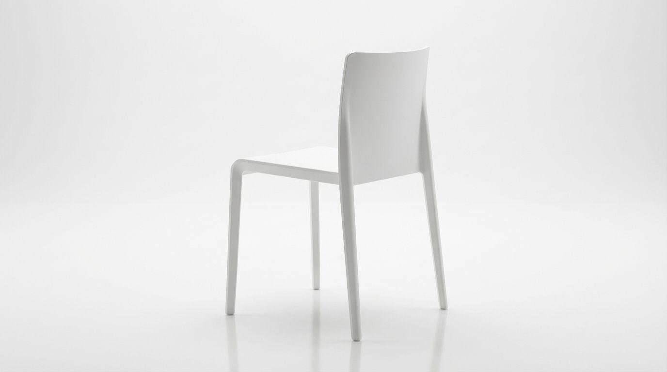 Stuhlhussen mieten & vermieten - Bankettstuhl "KU" mieten – Moderner Stuhl (Weiß) für Industrie-Events & Hochzeiten in Wuppertal