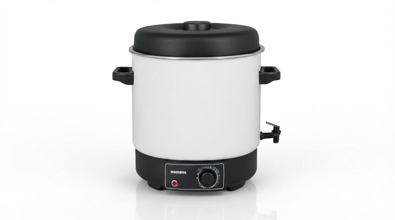 Stuhlhussen mieten & vermieten - Profi Glühweinkocher mieten (27 Liter) – Heißgetränkeautomat für Weihnachtsmarkt & Event in Wuppertal