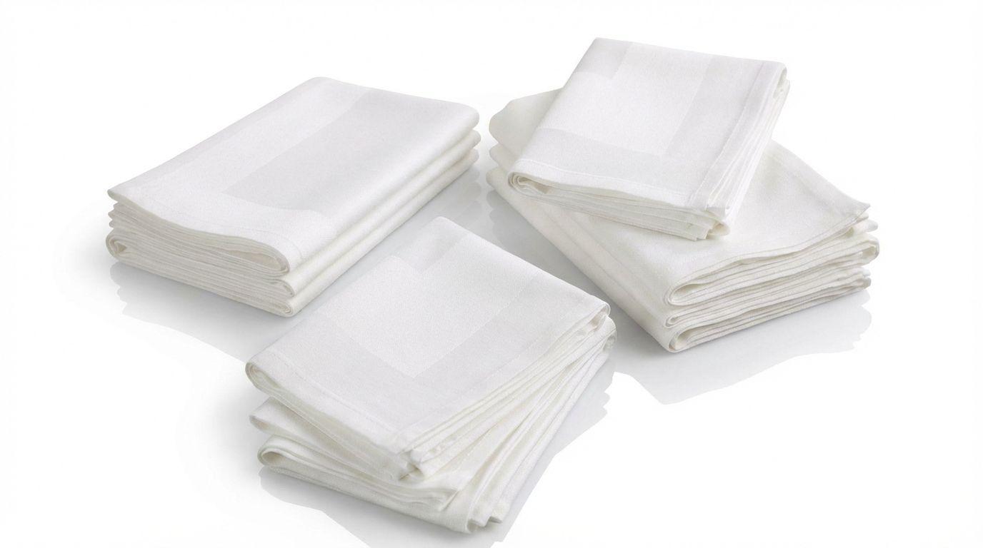 Tischdecken mieten & vermieten - Tischdecke weiß mieten (130×220 cm) – Damast-Qualität für Festtafeln in Wuppertal