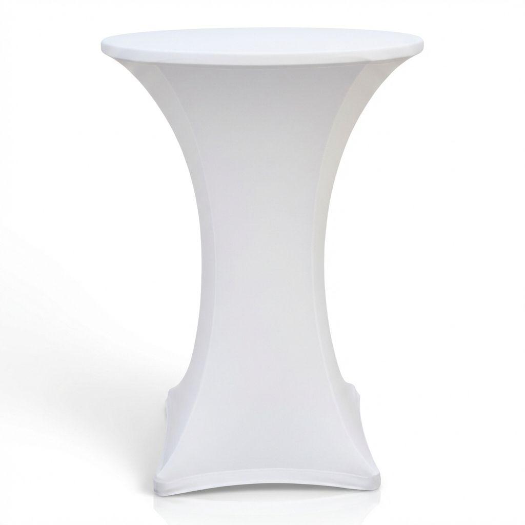 Stehtischhussen mieten & vermieten - Stretch-Husse für Stehtische mieten (Ø 80 cm) – Weiß, Schwarz oder Rot inkl. Reinigung in Wuppertal