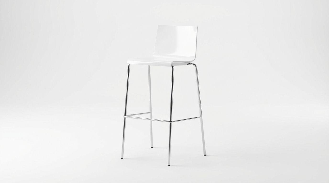 Tische mieten & vermieten - Design Barhocker Kuadra mieten – Weiß & Modern – Stapelbar & Ergonomisch in Wuppertal