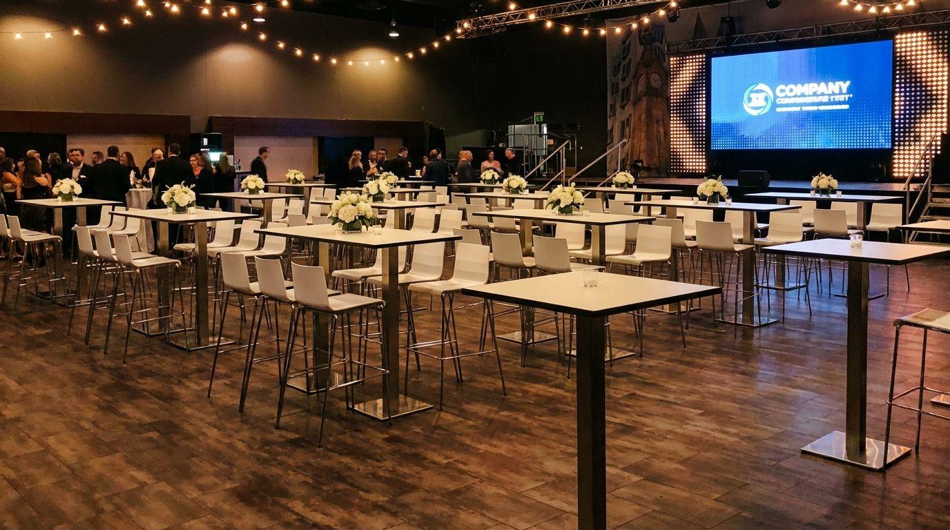 Tische mieten & vermieten - Design Barhocker Kuadra mieten – Weiß & Modern – Stapelbar & Ergonomisch in Wuppertal