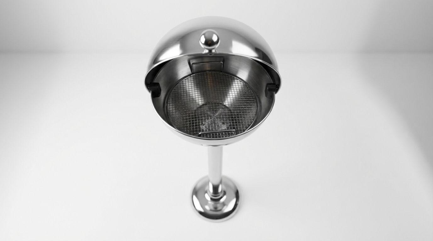 Barmöbel mieten & vermieten - Standascher mieten – Kugel-Aschenbecher aus Edelstahl – Windgeschützt & Edel in Wuppertal