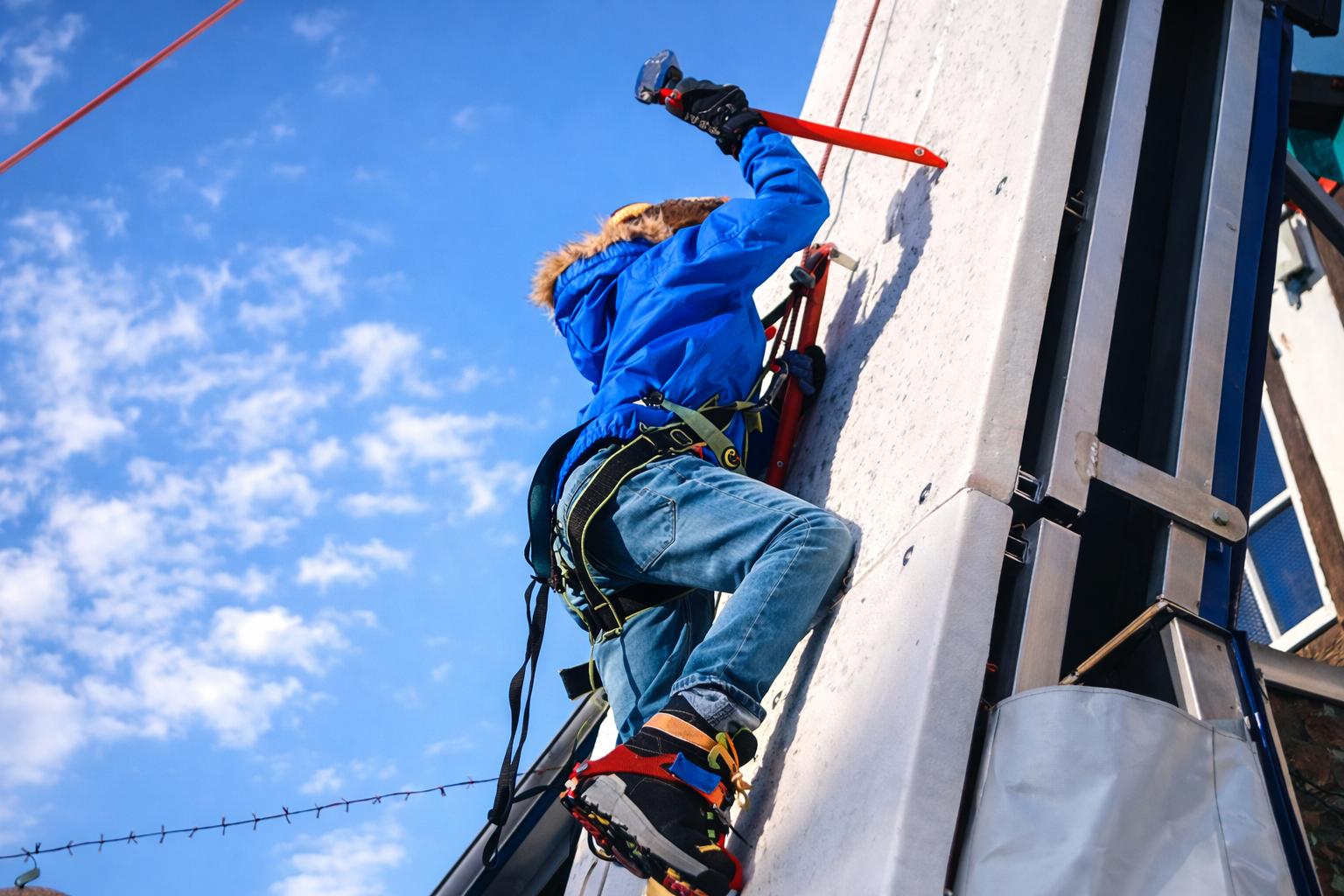 Klettergeräte mieten & vermieten - Mobile Eiskletterwand mieten in Bramsche
