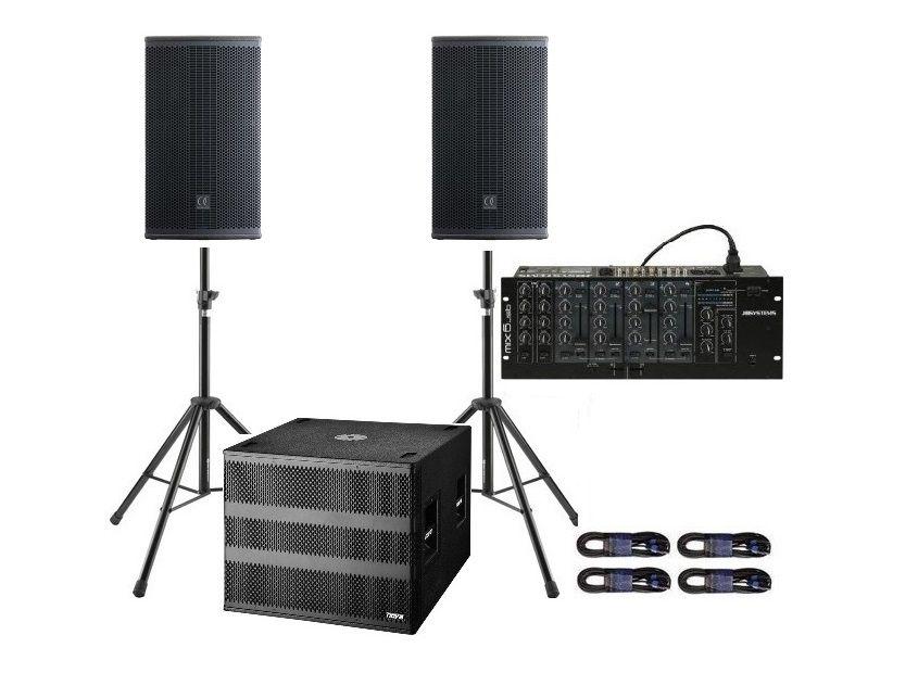 Lautsprecherverleih mieten & vermieten - Profi PA Musikanlage mit 18" Subwoofer und 12" Lautsprecher in Mannheim