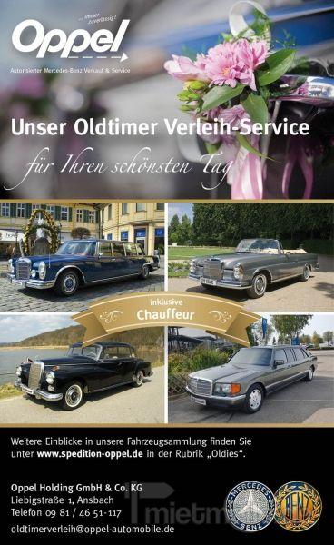 Oldtimer mieten & vermieten - Mercedes 300 d Adenauer Landaulet mit Chauffeur in Ansbach