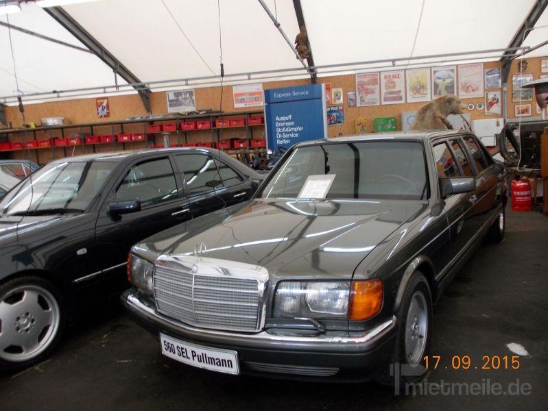 Hochzeitsauto mieten & vermieten - Mercedes 560 SEL Pullman (W 126) mit Chauffeur in Ansbach