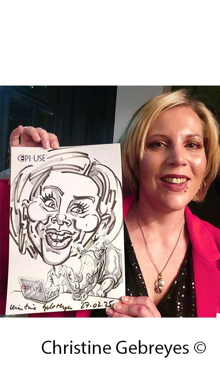 Schnellzeichner mieten & vermieten - Eventzeichnerin Christine in Berlin