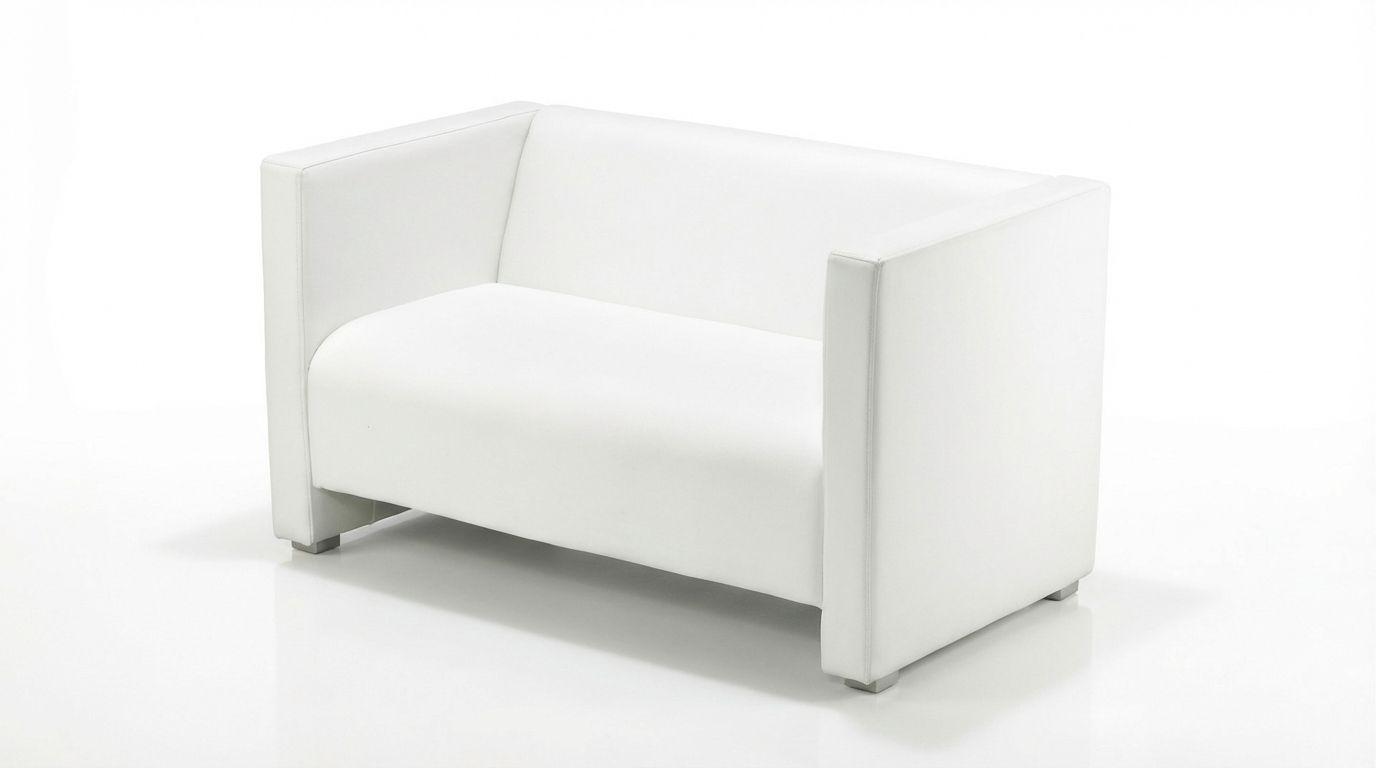 Loungemöbel mieten & vermieten - Exklusives Loungesofa mieten (Weiß) – Elegantes Business-Sofa für Messen & Events in Wuppertal