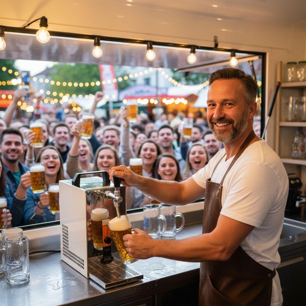 Zapfanlage mieten & vermieten - Profi Zapfanlage mieten – Edelstahl-Durchlaufkühler (30 l/h) für Bier & Events in Wuppertal