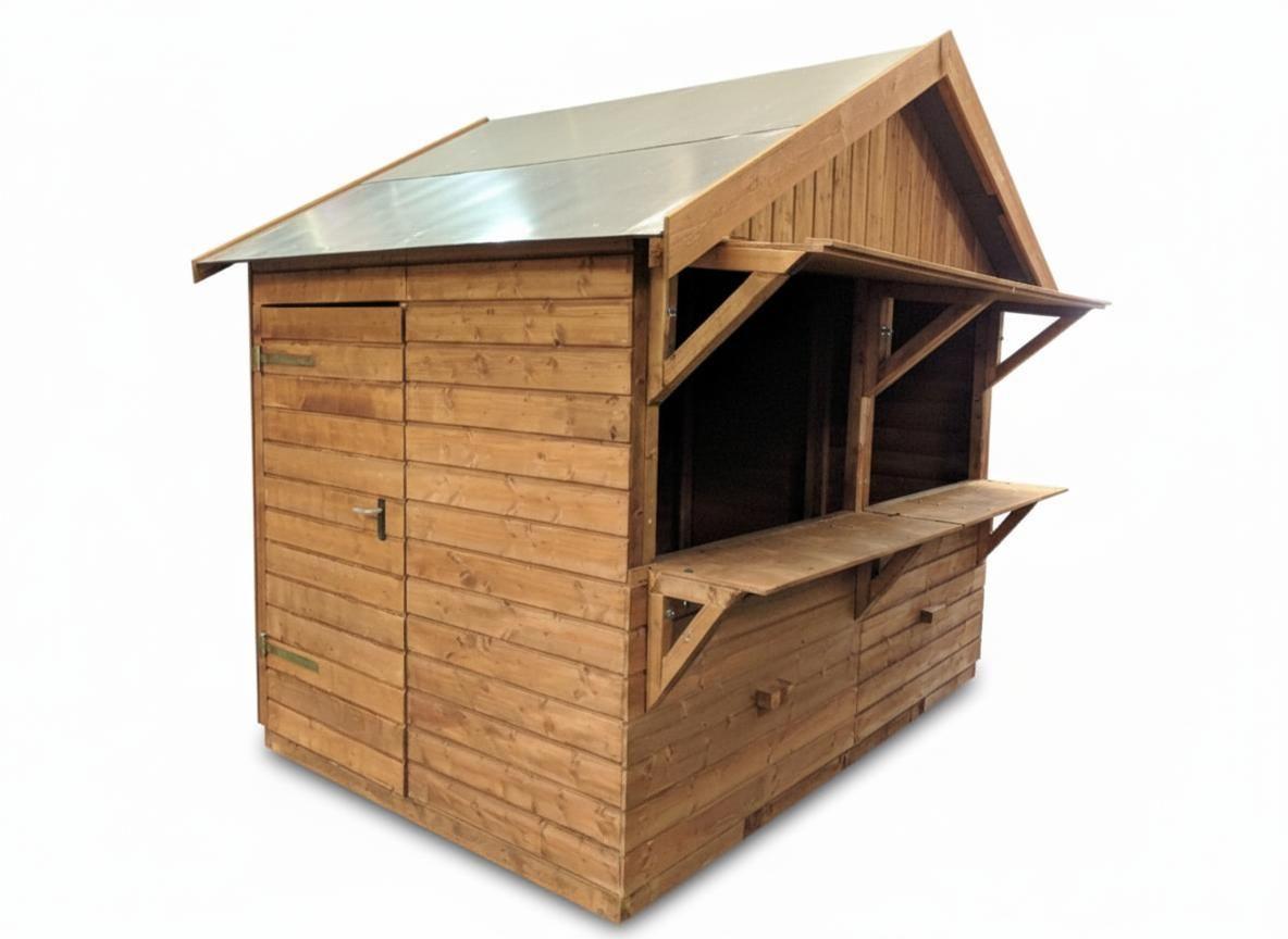 Verkaufsstand mieten & vermieten - Markthütte aus Holz (3x2m) mieten | Ideal für Weihnachtsmärkte & Events in Wuppertal
