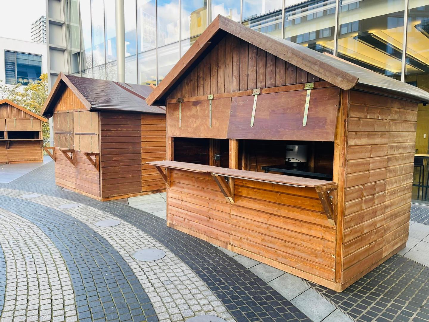 Verkaufsstand mieten & vermieten - Markthütte aus Holz (3x2m) mieten | Ideal für Weihnachtsmärkte & Events in Wuppertal