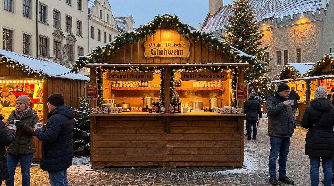 Verkaufsstand mieten & vermieten - Markthütte aus Holz (3x2m) mieten | Ideal für Weihnachtsmärkte & Events in Wuppertal