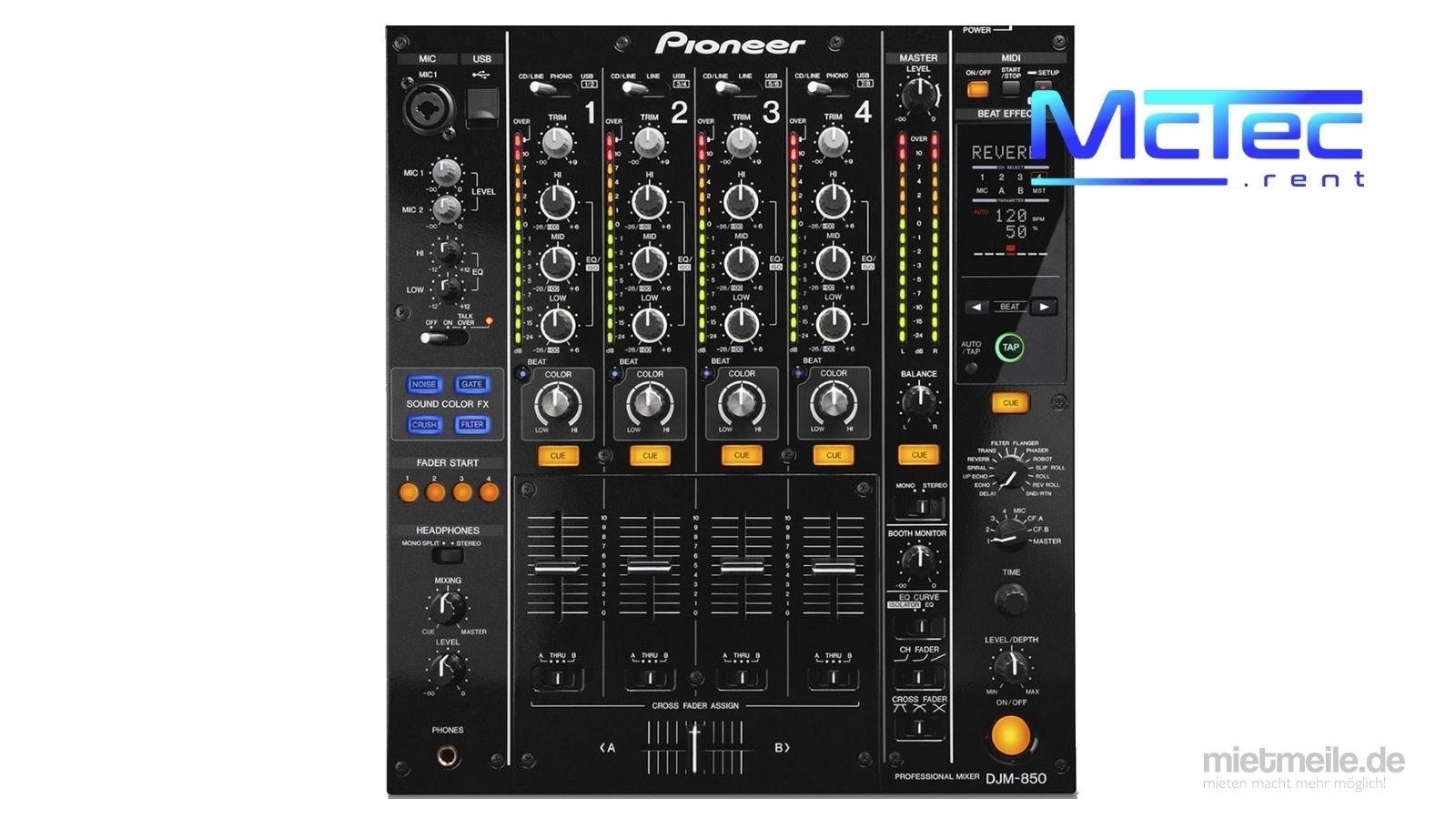 Professionelles Pioneer DJ Set Mischpult DJM 850 CDPlayer CDJ 2000 NXS