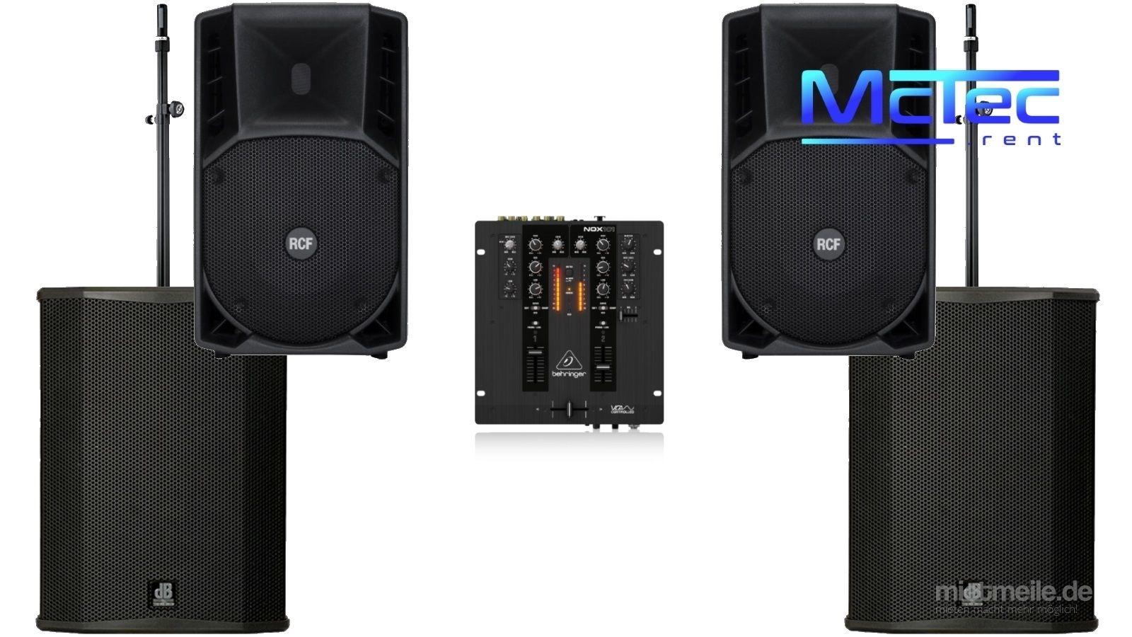 Musikanlage mieten & vermieten - Bis ca. 300 Gäste Lautsprecher Musikanlage Beschallungsanlage Partyanlage Boxen Mischpult in Berlin