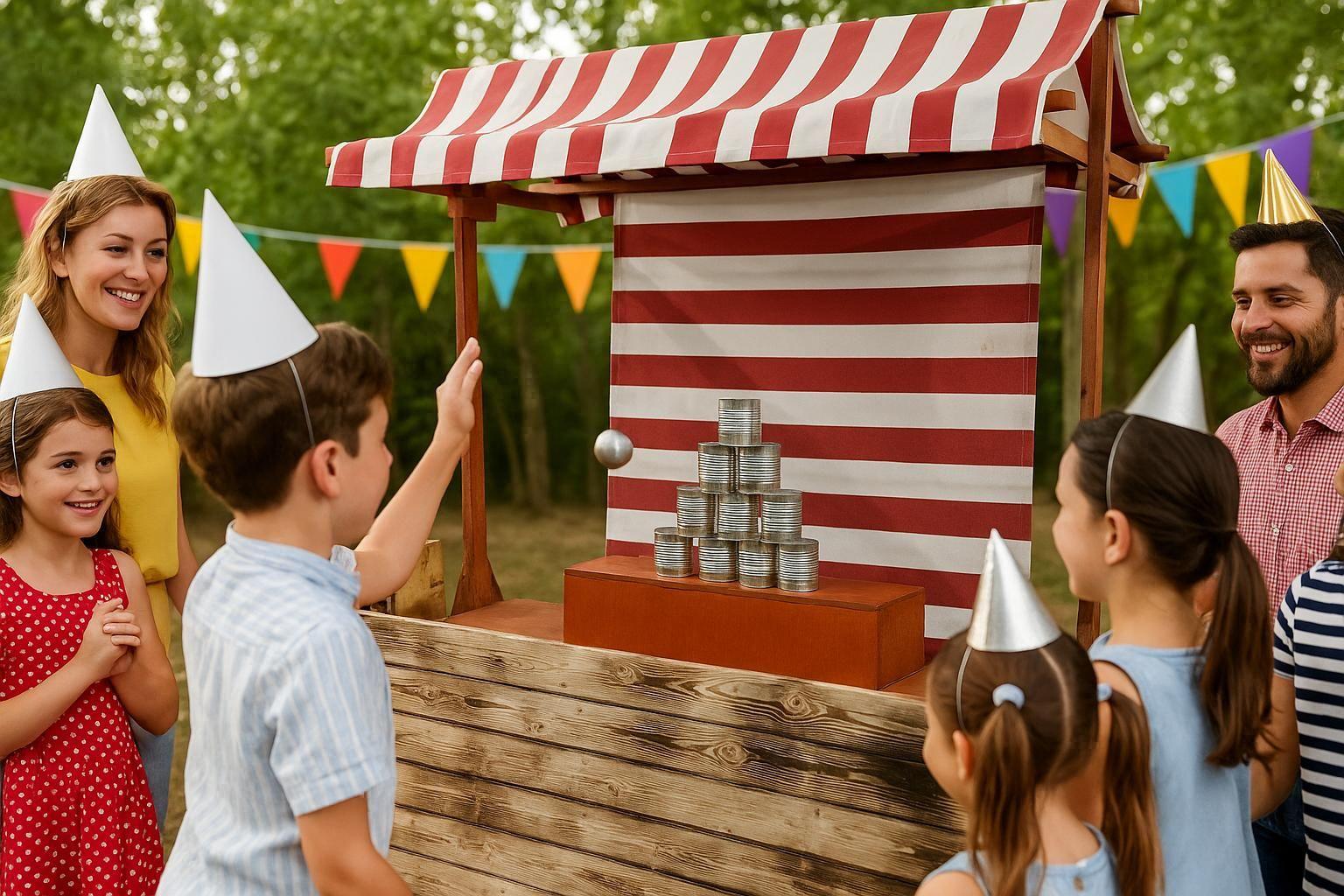 weitere Eventmodule mieten & vermieten - Dosenwerfen im Jahrmarkt-Stil mieten | Das Wurfspiel für Ihr Event in Wuppertal