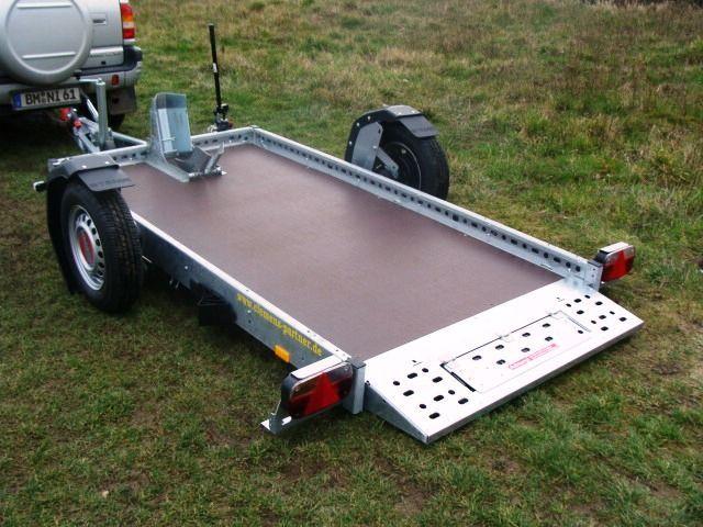 Motorradanhänger mieten & vermieten - Absenkbarer 1er Motorradanhänger 1000 kg - 2510 x 1280 mm - 100 km/h - ausreichend Zurrpunkte vorhanden in Elsdorf (Rheinland)