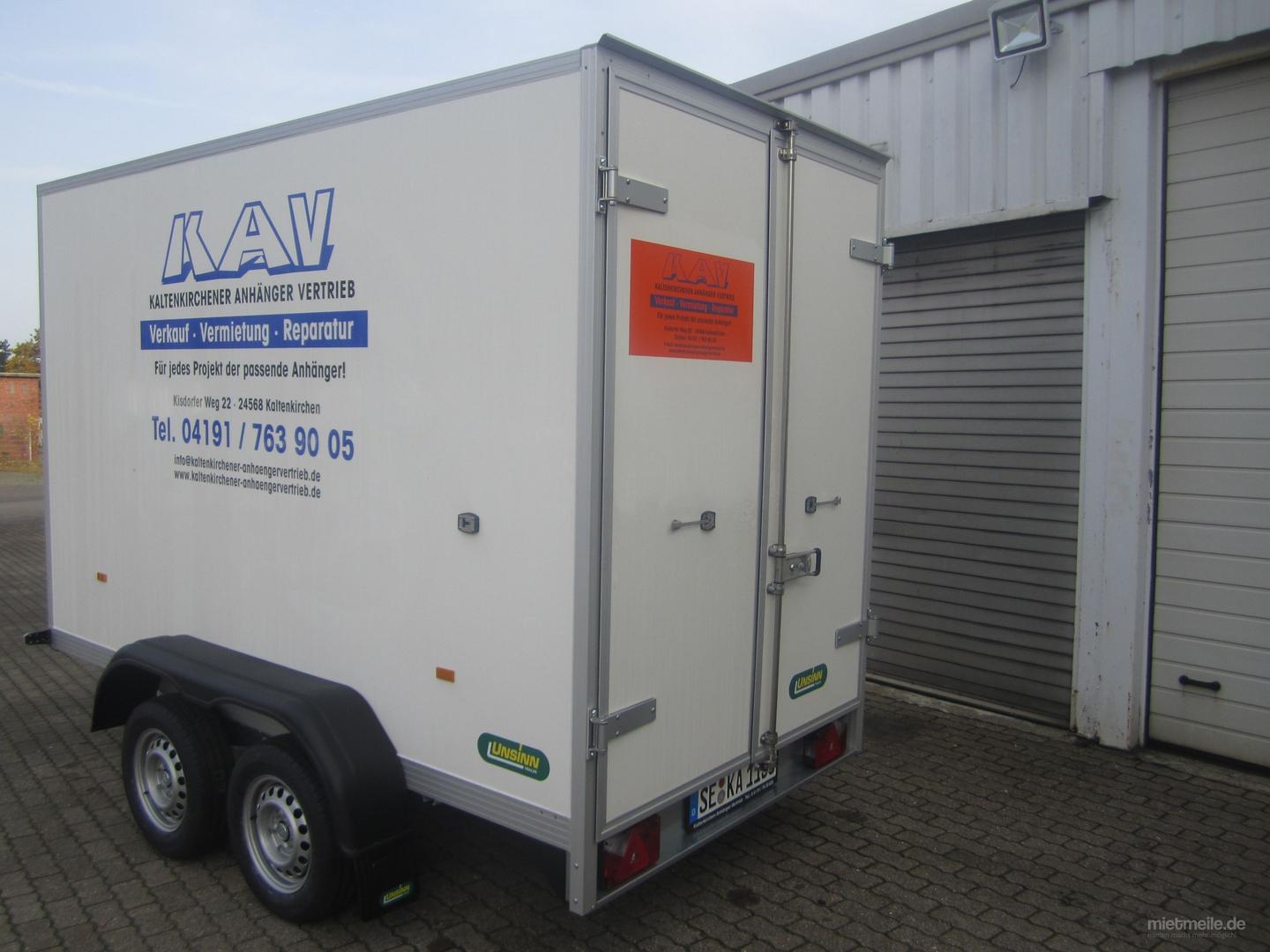 Kofferanhänger mieten & vermieten - Kofferanhänger 3,05x1,57x1,94 m hoch. 2000 KG PKW Anhänger/Anhängerverleih/Anhängervermietung in Kaltenkirchen