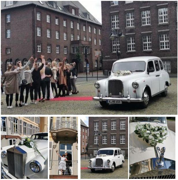 Hochzeitsauto mieten & vermieten - LondonTaxi/Wedding Kutsche in weiss zur Hochzeit-Fotoshooting-Hochzeitsauto-London Taxi in Köln
