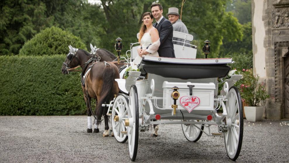 Hochzeitskutsche mieten & vermieten - Hochzeitskutsche; Kutschfahrt; Weisse Kutsche in Lemgo