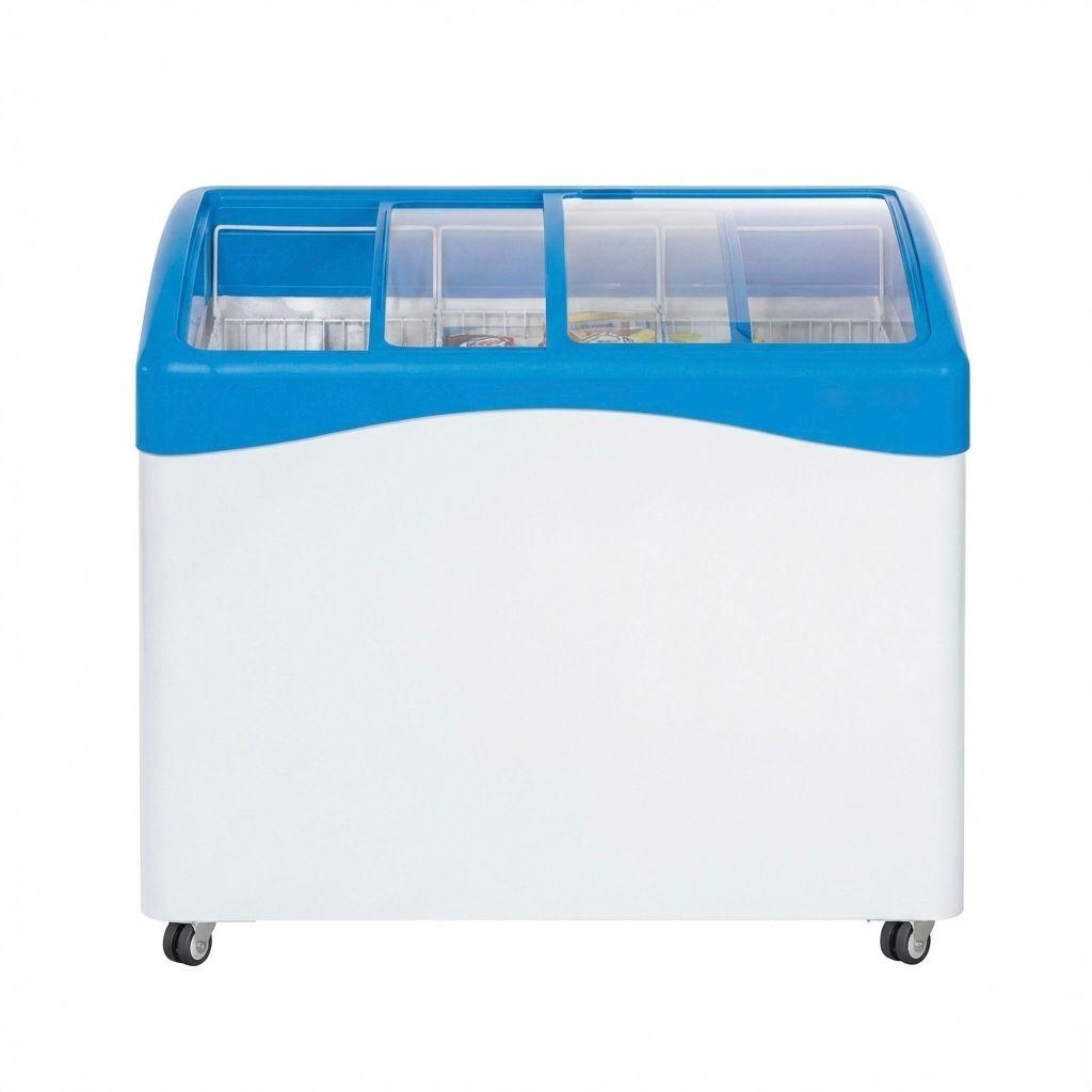 Tiefkühlgeräte mieten & vermieten - Gefriertruhe mieten in Berlin, Kühltruhe, Eistruhe, Tiefkühltruhe, 300 L, weiß, rollbar in Berlin