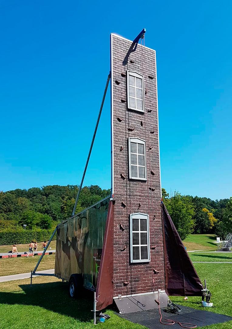 Kletterwand mieten & vermieten - Fassaden Klettern – Co2 neutral - green event modul in Bramsche