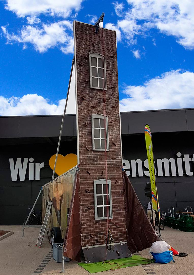 Kletterwand mieten & vermieten - Fassaden Klettern – Co2 neutral - green event modul in Bramsche