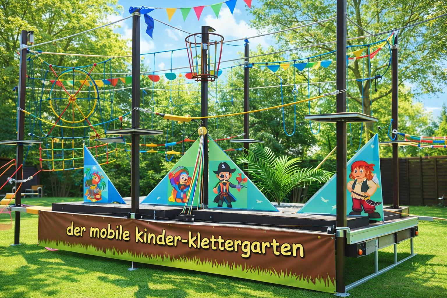Klettergeräte mieten & vermieten - Der Kletterpirat - mobiler Kinderhochseilgarten – Co2 neutral - green event modul in Bramsche