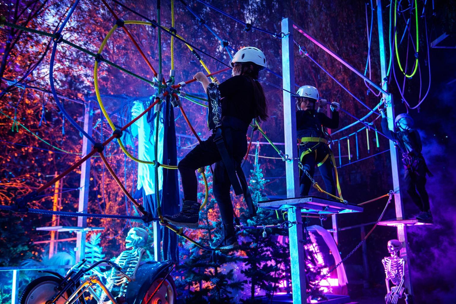 Klettergeräte mieten & vermieten - Klettern im Geisterwald– Co2 neutral - mobiler Kinderhochseilgarten in Bramsche