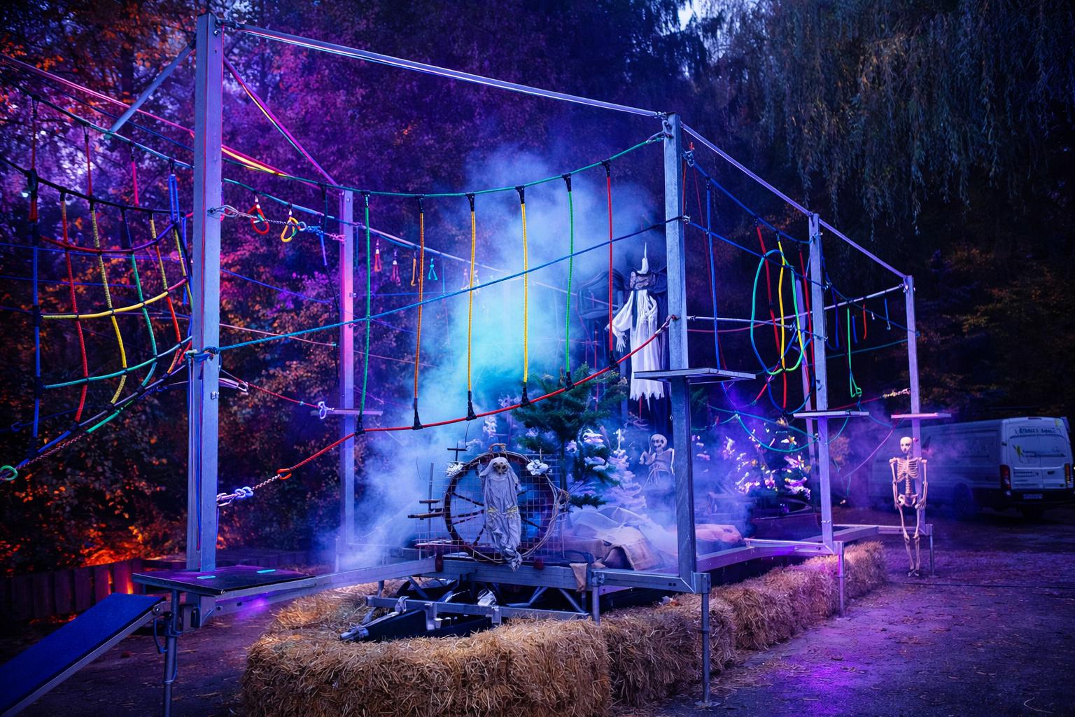 Klettergeräte mieten & vermieten - Klettern im Geisterwald– Co2 neutral - mobiler Kinderhochseilgarten in Bramsche