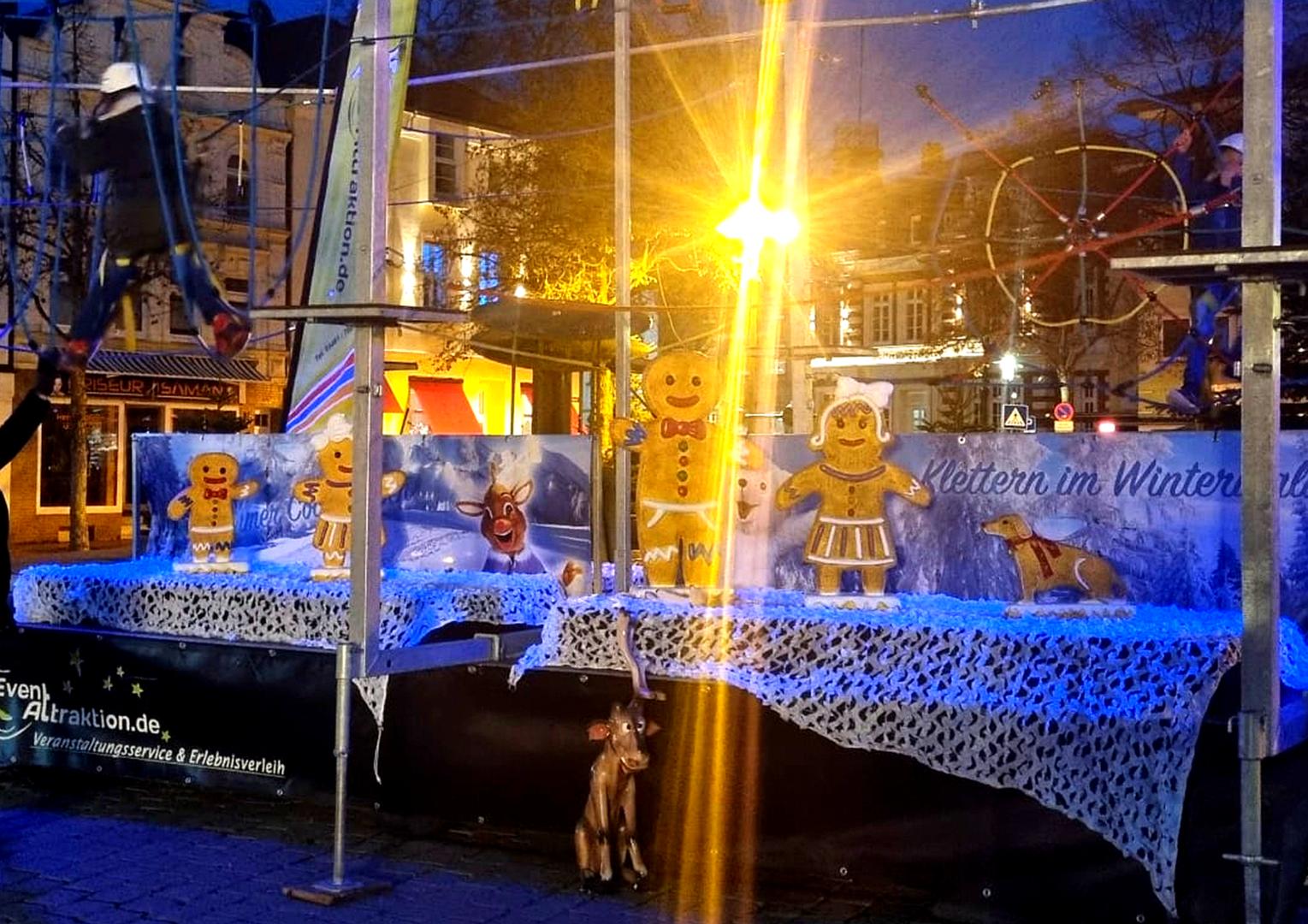 Klettergeräte mieten & vermieten - Klettern im Winterwald mieten – Der mobile Kinderhochseilgarten als Winter-Attraktion in Bramsche