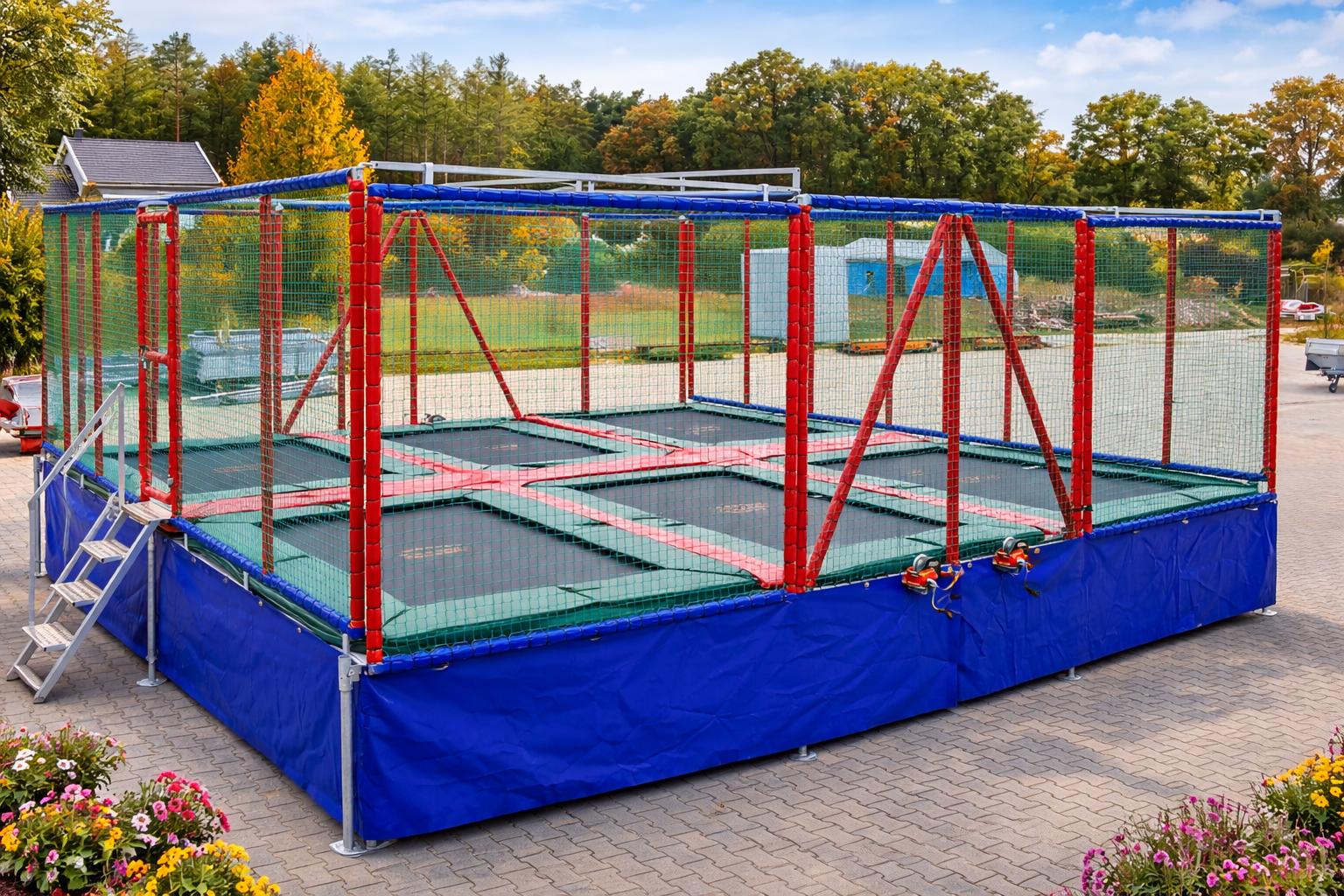 Trampoline mieten & vermieten - Sechser Trampolin mieten – Jump and Fun in Bramsche