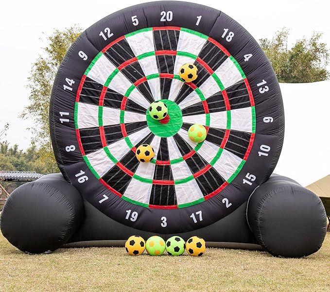 Fußball-Dart mieten & vermieten - Aufblasbares Fußball-Dartboard Torwand Fußballdart Außenbereich 3 m hoch Kick-Dartboard 8 Fußbälle in Elsdorf (Rheinland)
