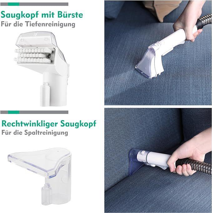 Teppichreiniger mieten & vermieten - Staubsauger Nasssauger für Teppich Sofa Läufer Polster Treppe Auto 400 W 85 dB Weiß/Grau in Elsdorf (Rheinland)