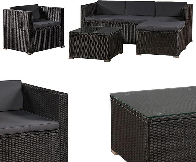 Messemöbel mieten & vermieten - Sitzgruppe Messemöbel Polyrattan Lounge Sofa für 5 Personen Komfortecke für Ihre Kunden in Elsdorf (Rheinland)