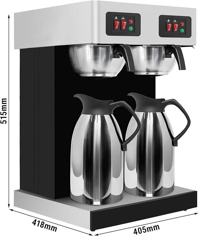 Kaffeemaschinen mieten & vermieten - Filterkaffee Maschine 2 x 2 Liter 3,8 kW inkl. 2 Isolierkannen große Kapazität Filterkaffeemaschine in Elsdorf (Rheinland)