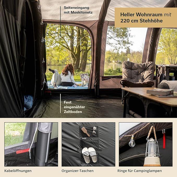 Camping Zelte mieten & vermieten - Aufblasbares Zelt Luftzelt Aufblaszelt Familienzelt 6 Personen Sleeper-Technologie 4000 mm in Elsdorf (Rheinland)