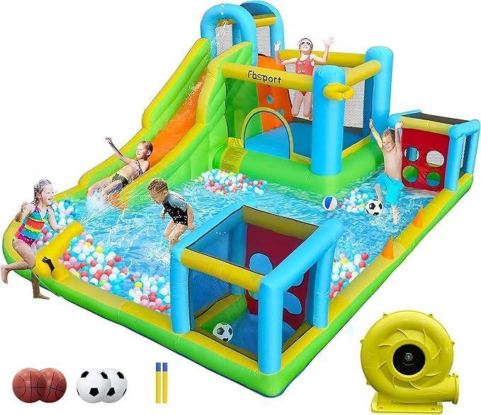 Hüpfburg mieten & vermieten - Hüpfburg mit Rutsche Outdoor mit Gebläse 480 x 370 x 210 cm Hüpfburgen Kinder aufblasbar in Elsdorf (Rheinland)