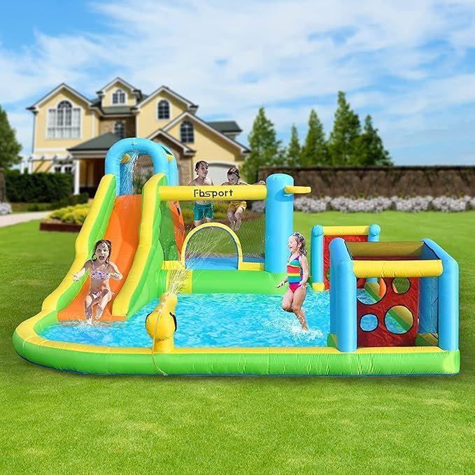 Hüpfburg mieten & vermieten - Hüpfburg mit Rutsche Outdoor mit Gebläse 480 x 370 x 210 cm Hüpfburgen Kinder aufblasbar in Elsdorf (Rheinland)