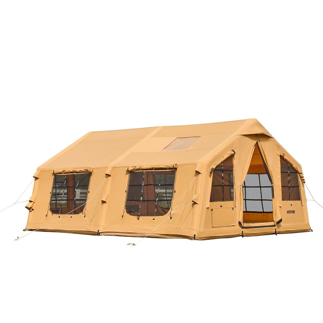 Camping Zelte mieten & vermieten - Glampingzelt aufblasbar aufblasbares Zelt für Camping 8-12 Personen mit Handpumpe 4,8 x 3,6 x 2,2 m in Elsdorf (Rheinland)