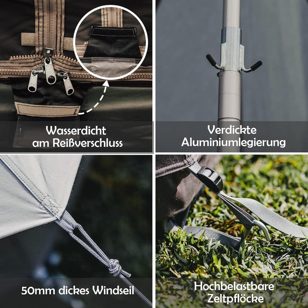 Camping Zelte mieten & vermieten - Glockenzelt Campingzelt Glampingzelt Festivalzelt 970 x 520 x 350 für 6-12 Personen reine Baumwolle in Elsdorf (Rheinland)