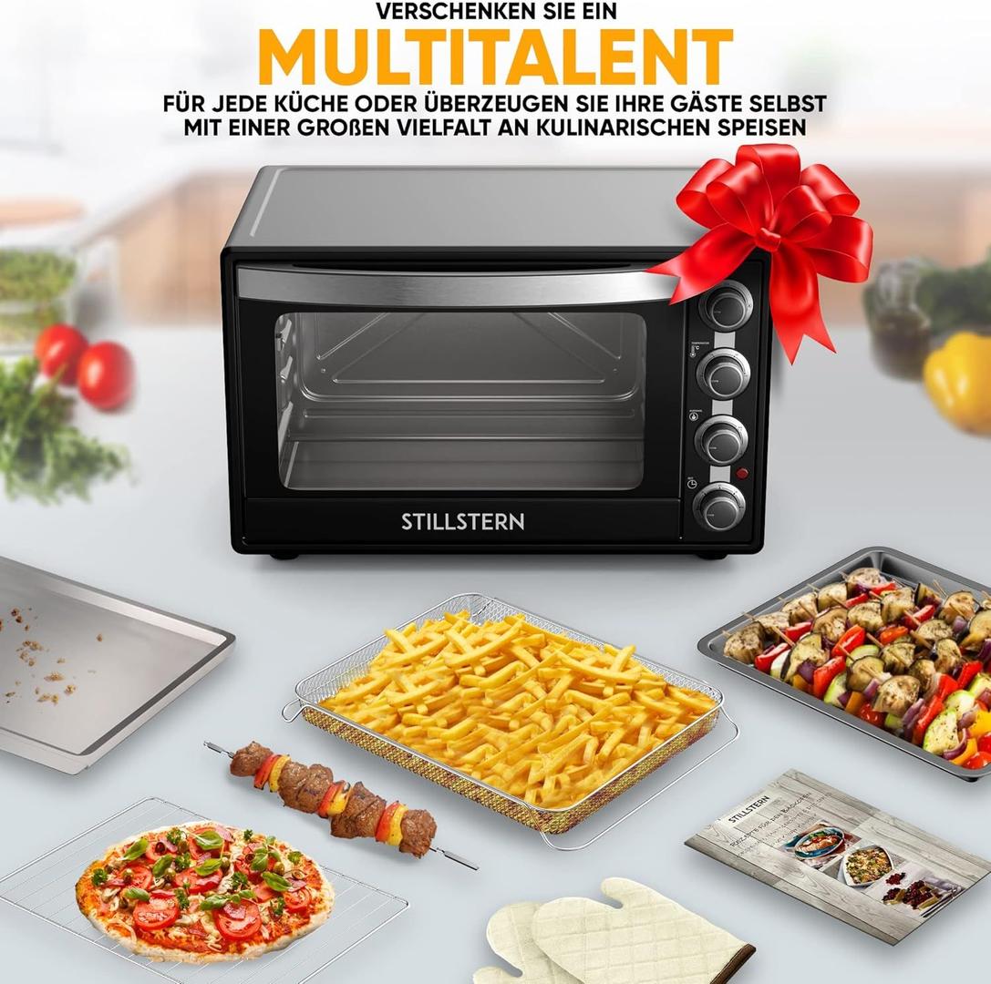 Grill & Ofen mieten & vermieten - Minibackofen Hähnchengrill Drehspieß Toaster Grill Pizzaofen mit Umluft 60L Antihaftbeschichtung in Elsdorf (Rheinland)