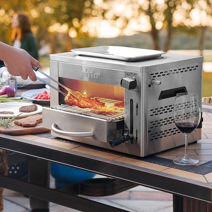 Grill & Ofen mieten & vermieten - Steakgrill Infrarot tragbarer Gasgrill 870°C perfekt für Steak Picknick BBQ 33 x 45 x 30 cm in Elsdorf (Rheinland)