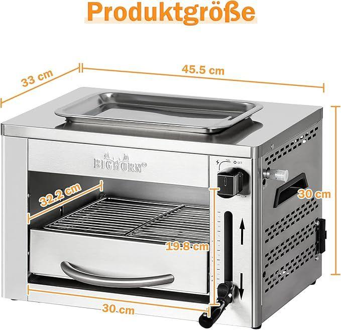 Grill & Ofen mieten & vermieten - Steakgrill Infrarot tragbarer Gasgrill 870°C perfekt für Steak Picknick BBQ 33 x 45 x 30 cm in Elsdorf (Rheinland)